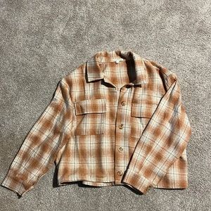 Shop Stevie Cropped Yellow Flannel